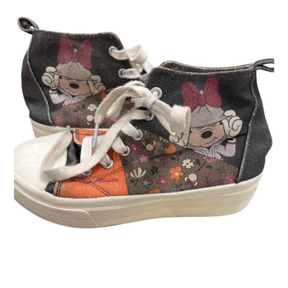 Minnie Mouse Disney hi top platform sneakers girls SZ 2